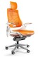 Fotel obrotowy WAU elastomer - mango/biały