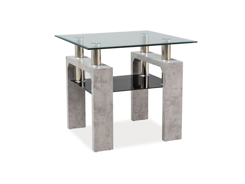 Ława z półką LISA D 60x60 - beton