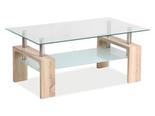 Ława z półką LISA BASIC II 100x60 - dąb sonoma