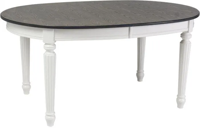 Stół rozkładany VALENCIA 160/199x105 - szary/biały