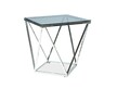 Ława SILVER B 50x50 - srebrny/czarny dymiony