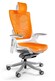 Fotel obrotowy WAU 2 elastomer - mango/biały