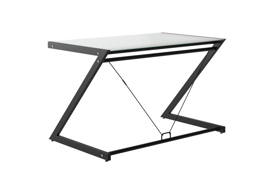 Biurko DD Z-LINE COMPUTER DESK - czarny/szkło białe