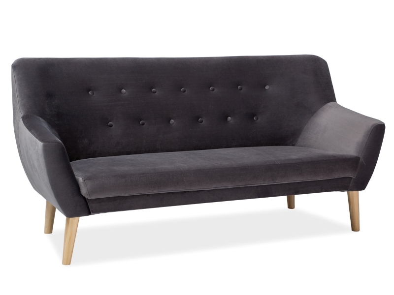 Sofa NORDIC 3 Velvet - szary Bluvel 14