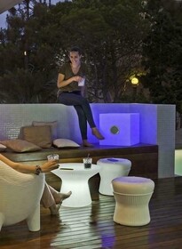 Stolik CAPRI 40 SOLAR - LED, sterowanie pilotem