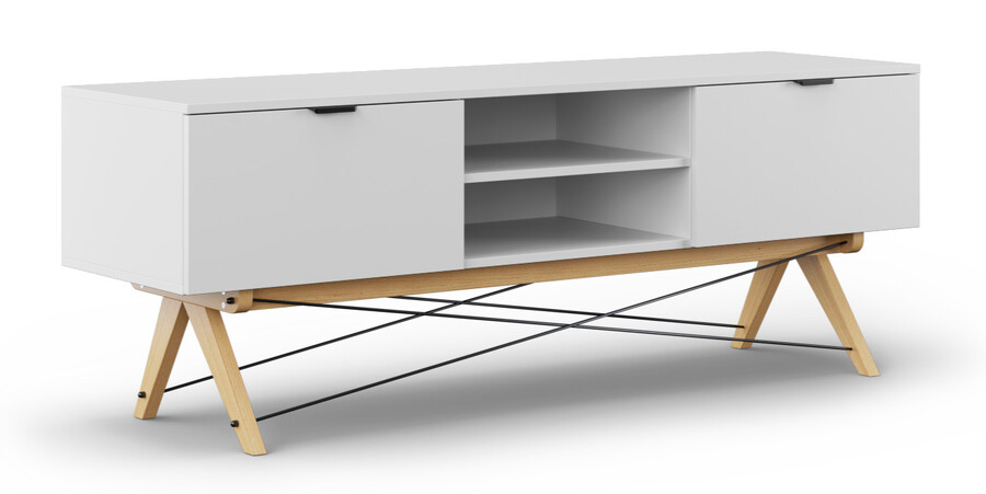 LIGHT GREY/BUK Szafka RTV SIDEBOARD MAXI