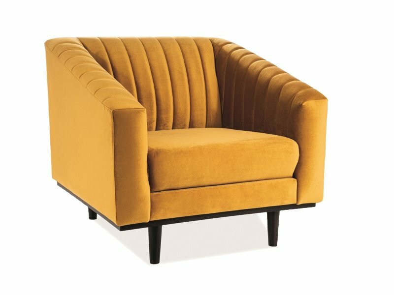 Fotel ASPREY 1 Velvet - żółty Bluvel 68