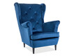 Fotel LADY Velvet - granatowy Bluvel 86