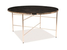 Ława okrągła IBIZA B 80 cm - marmur/złoty