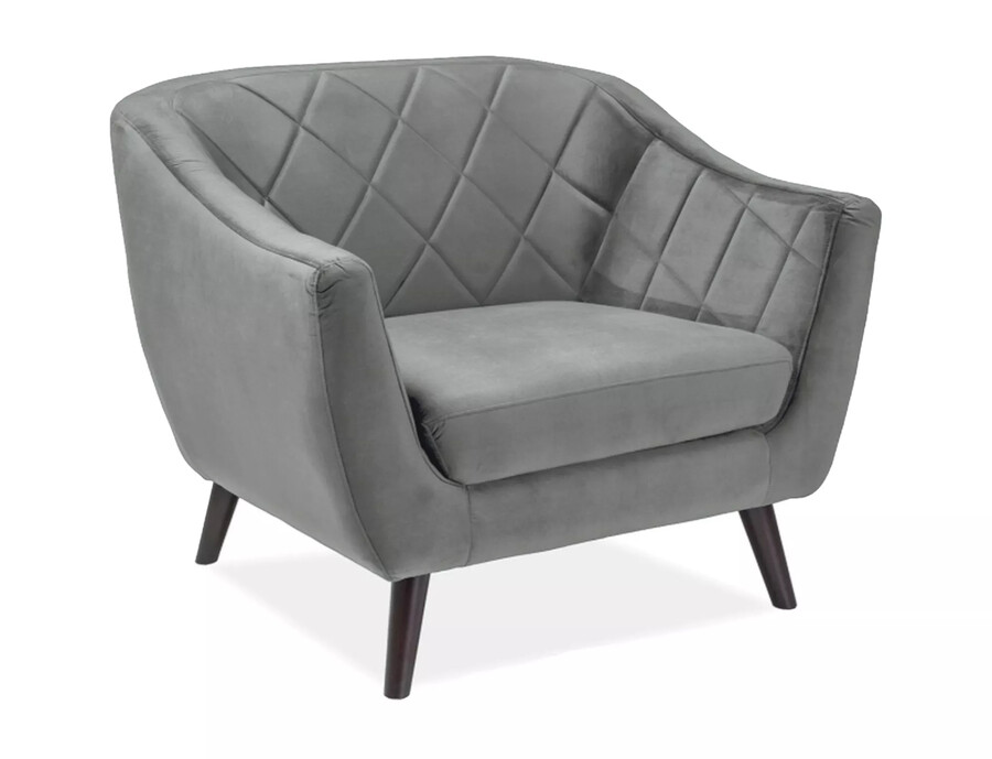 Fotel MOLLY 1 velvet - szary Bluvel 14