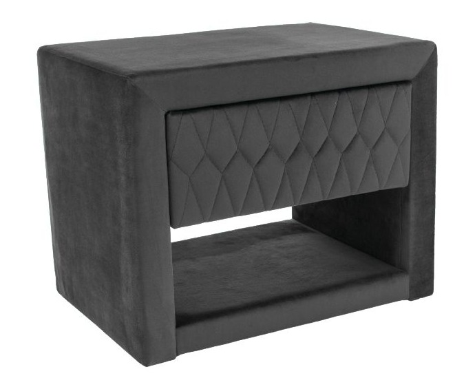 tkanina Bluvel 14 Szafka nocna AZURRO Velvet - szary Bluvel 14