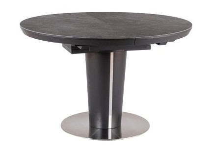 Stół okrągły rozkładany ORBIT CERAMIC 120 cm - marmur/szary