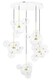 Lampa wisząca CAPRI DISC 5 - 300 LED - złoty