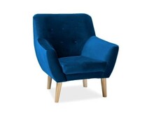 Fotel NORDIC 1 Velvet - granatowy Bluvel 86