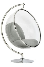 Fotel BUBBLE STAND - jasnoszara wełna