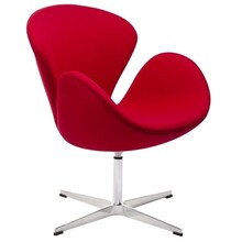 Fotel SWAN WOOL PREMIUM - czerwony