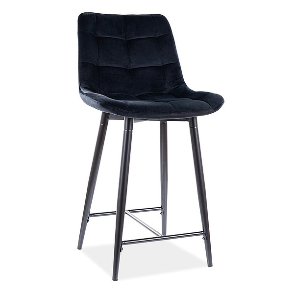 Półhoker CHIC H-2 Velvet - czarny/czarny Bluvel 19