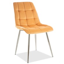 Krzesło CHIC CHROM Velvet - curry Bluvel 68