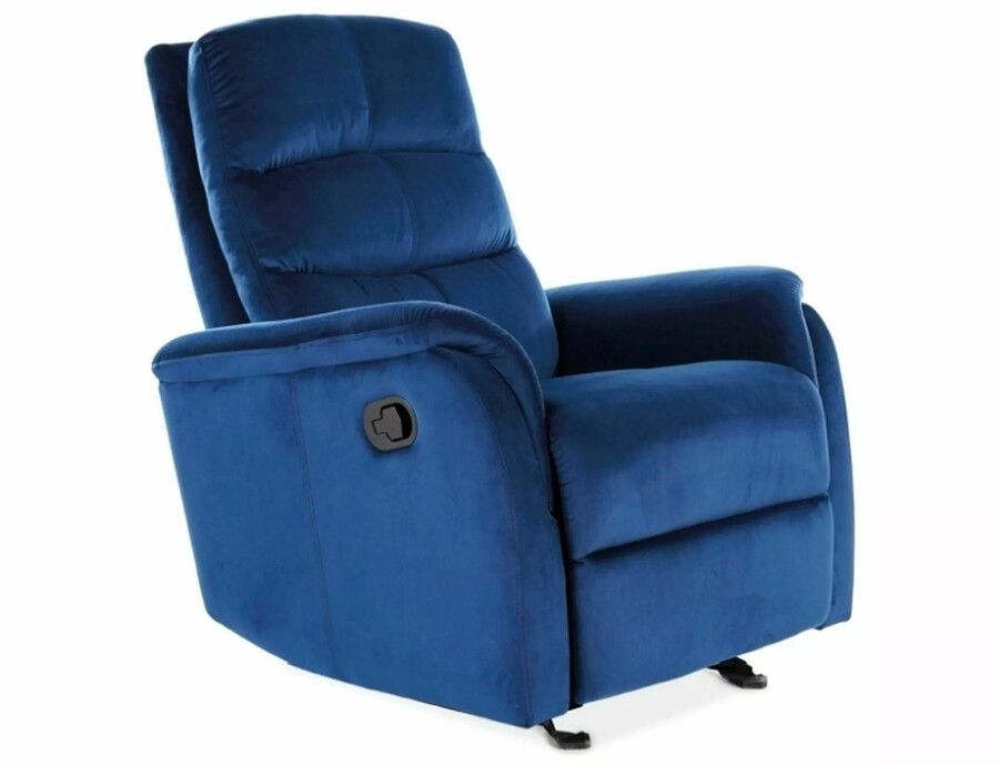 Fotel rozkładany JOWISZ Velvet - granatowy Bluvel 86