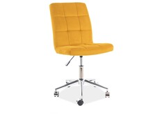 Fotel obrotowy Q-020 Velvet - żółty/curry Bluvel 68