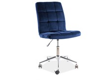 Fotel obrotowy Q-020 Velvet - granatowy Bluvel 86