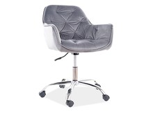 Fotel obrotowy Q-190 Velvet - szary Bluvel 14