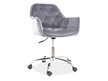 Fotel obrotowy Q-190 Velvet - szary Bluvel 14