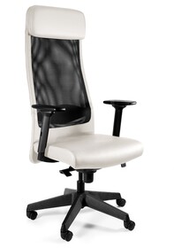 Fotel ARES SOFT - ekoskóra biała