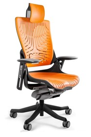 Fotel obrotowy WAU 2 elastomer - mango/czarny