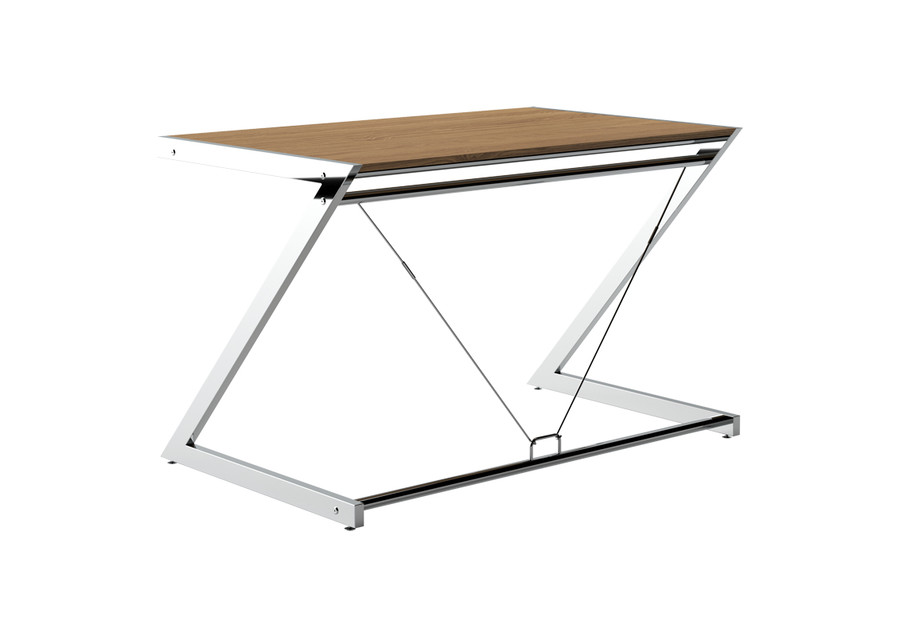 Biurko Z-LINE COMPUTER DESK - chrom/fornir dąb