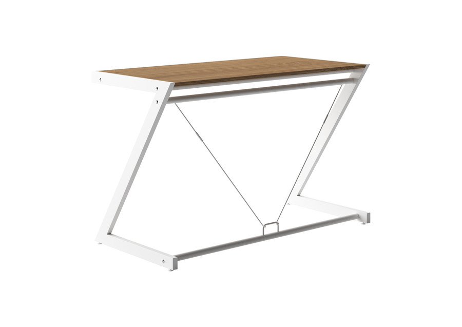 Biurko DD Z-LINE DESK PLUS - biały/fornir dąb