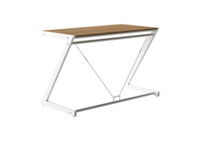 Biurko DD Z-LINE DESK PLUS - biały/fornir dąb