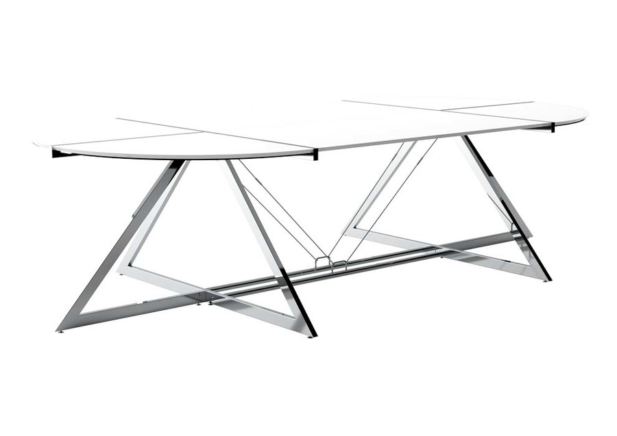 Stół konferencyjny Z-LINE COMPUTER DESK - chrom/biały