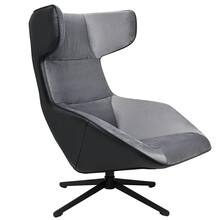 Fotel obrotowy VITA VELVET - ciemnoszary/czarny