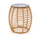 Stolik rattanowy BARREL - naturalny