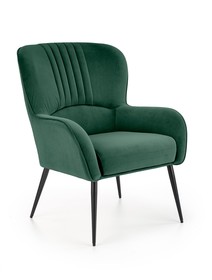 Fotel VERDON - ciemny zielony Bluvel 78