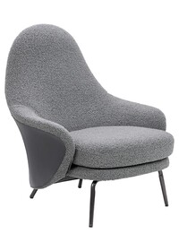 Fotel LOBBY TEDDY - szary