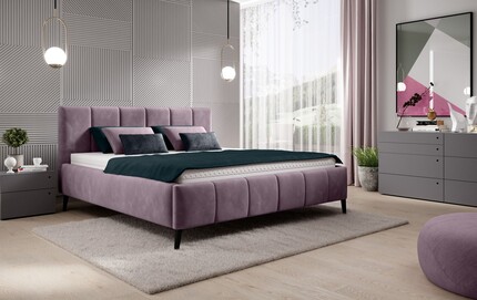PROMOCJA - Łóżko tapicerowane RIVA 140x200 z pojemnikiem