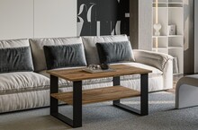 Ława z półką INGA 110x65 - dąb craft