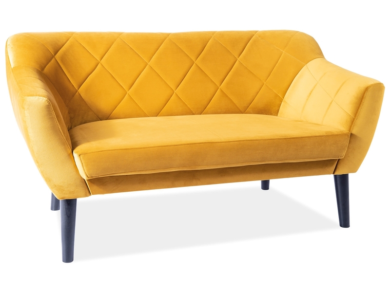 Sofa 2-osobowa KARO 2 Velvet - wenge/curry Bluvel 68