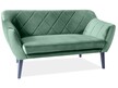 Sofa 2-osobowa KARO 2 Velvet - wenge/zielony Bluvel 78