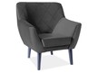 Fotel KIER 1 Velvet - czarny Bluvel 19