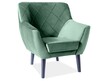 Fotel KIER 1 Velvet - wenge/zielony Bluvel 78
