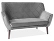 Sofa 2-osobowa KIER 2 Velvet - wenge/szary Bluvel 14