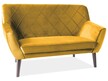 Sofa 2-osobowa KIER 2 Velvet - wenge/curry Bluvel 68