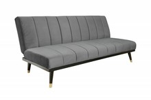 Sofa rozkładana PETIT BEAUTE - szary aksamit