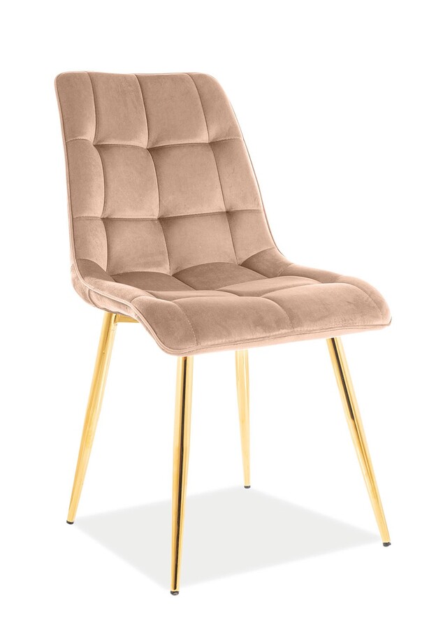 tkanina Bluvel 28 Krzesło CHIC Złoty Velvet - beżowy Bluvel 28