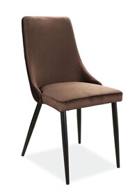 Krzesło PIANO B Velvet - brązowy Bluvel 48