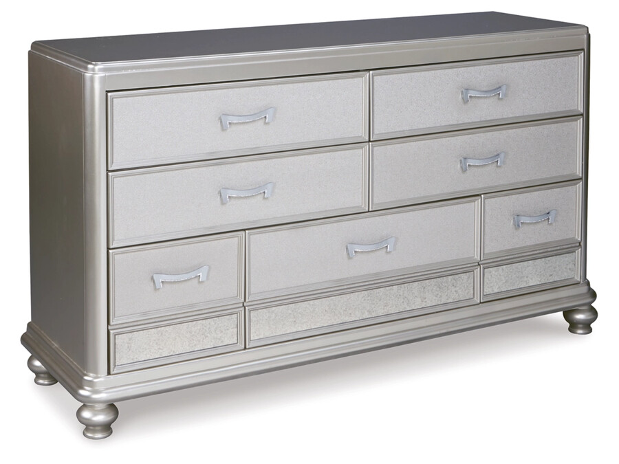 Komoda z szufladami CORALAYNE B650-31 - srebrny