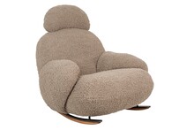 Fotel bujany PLUSH TEDDY - ciemny beżowy